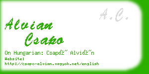 alvian csapo business card
